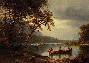 Albert Bierstadt Salmon Fishing on the Cascapediac River oil painting